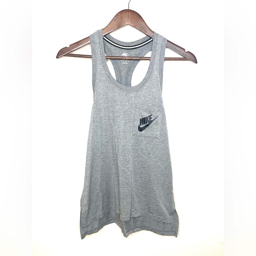 NIKE Racerback Logo Running Tank Top Mini Front Pocket | XS - Picture 7 of 7